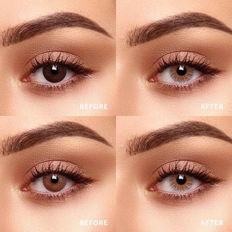 Basic Grey Colour Contact Lens With Lens Kit